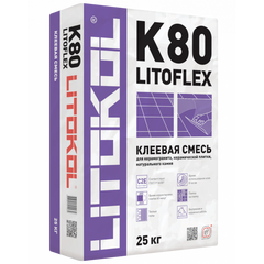 Клей для укладки плитки LITOFLEX K80 25 кг морозостойкий