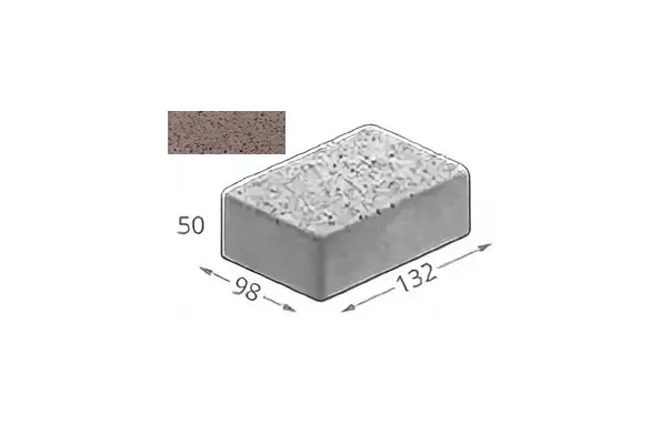Брусчатка бетонная двухслойная 50х98х132 1-А-1310-316 Forester